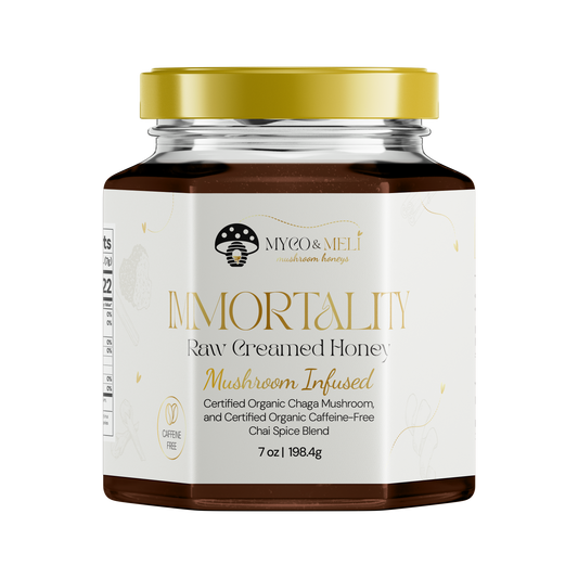 Immortality: Raw Creamed Honey with Organic Chaga and Chai Spices